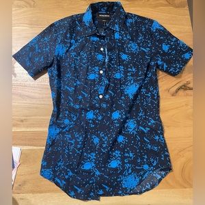Men's Bonobos Short Sleeve Shirt XS Button Down Slim Fit Blue